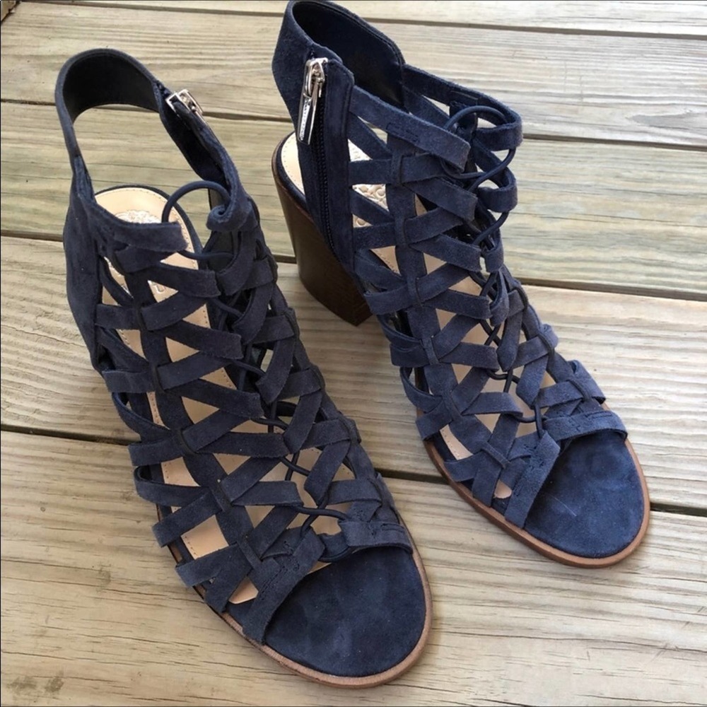 Vince Camuto Livian Navy Suede Gladiator Sandal